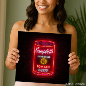 Campbell's Soup Can Neon Art