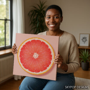 Grapefruit Slice Art