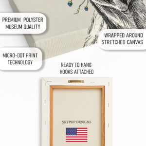 Highland Cow Flower Art