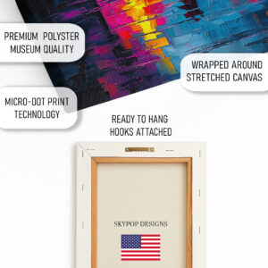 Rainy Night Cityscape Art