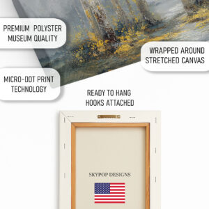 Golden Birch Forest Path Art