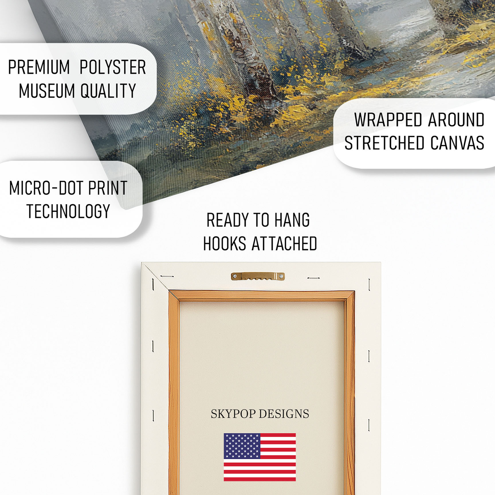 4.jpg Golden Birch Forest Path Art