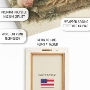 Rooster and Roses Art