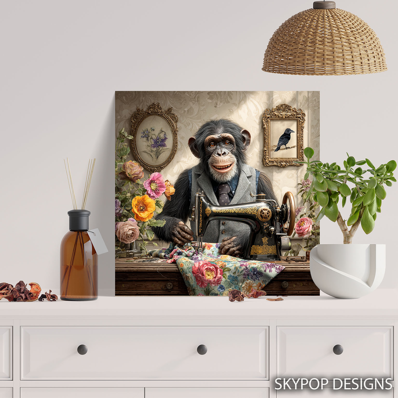 5.jpg Chimpanzee Tailor Art