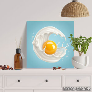 Egg Yolk Splash Art
