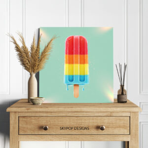 Rainbow Popsicle Art