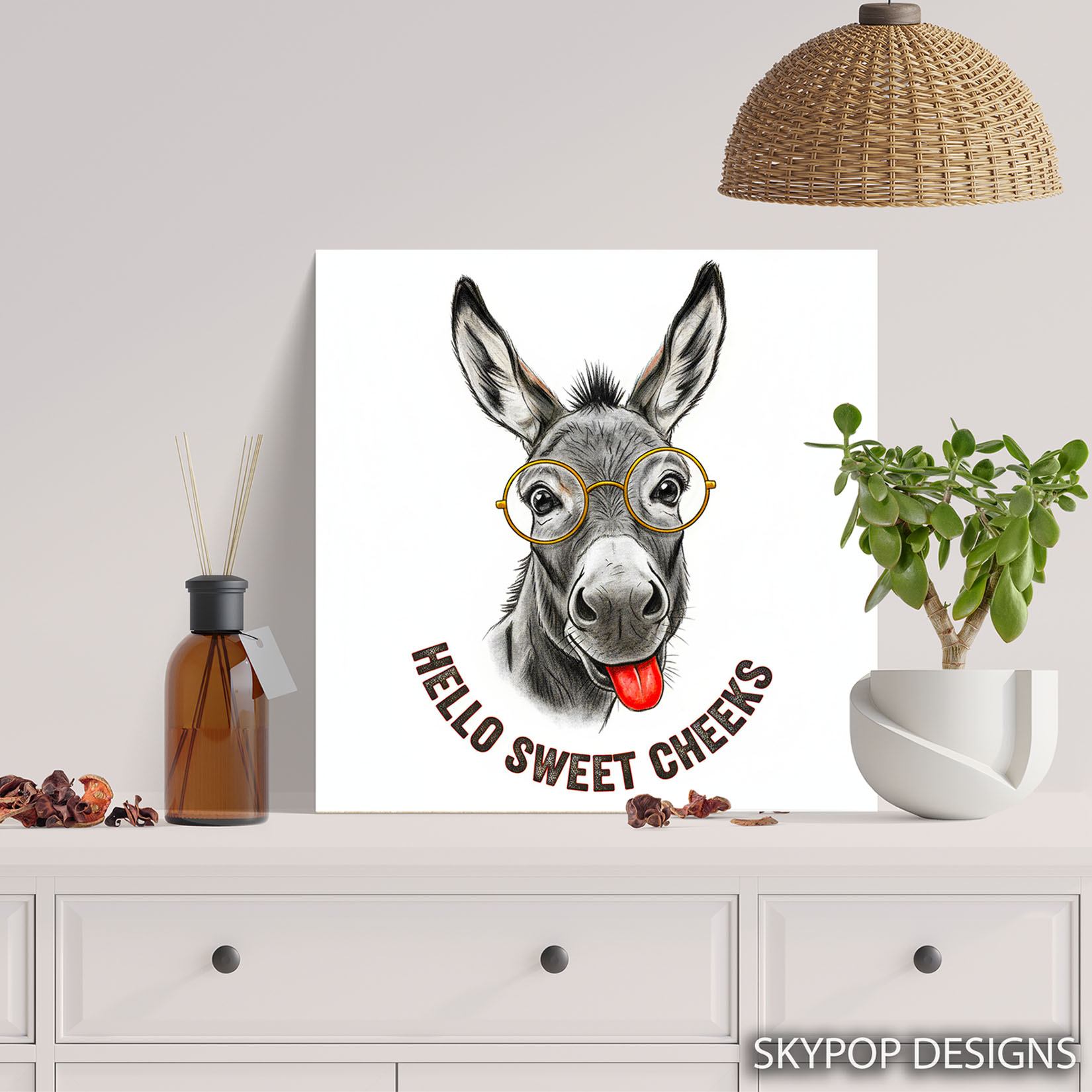 5.jpg Donkey with Glasses Art