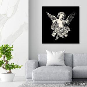 Cherub Money Shower Art