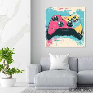 Retro Game Controller Art