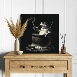 Frog Smoking Pipe Art