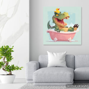 Crocodile Bath Time Fun Art