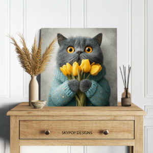 Cat Tulip Art