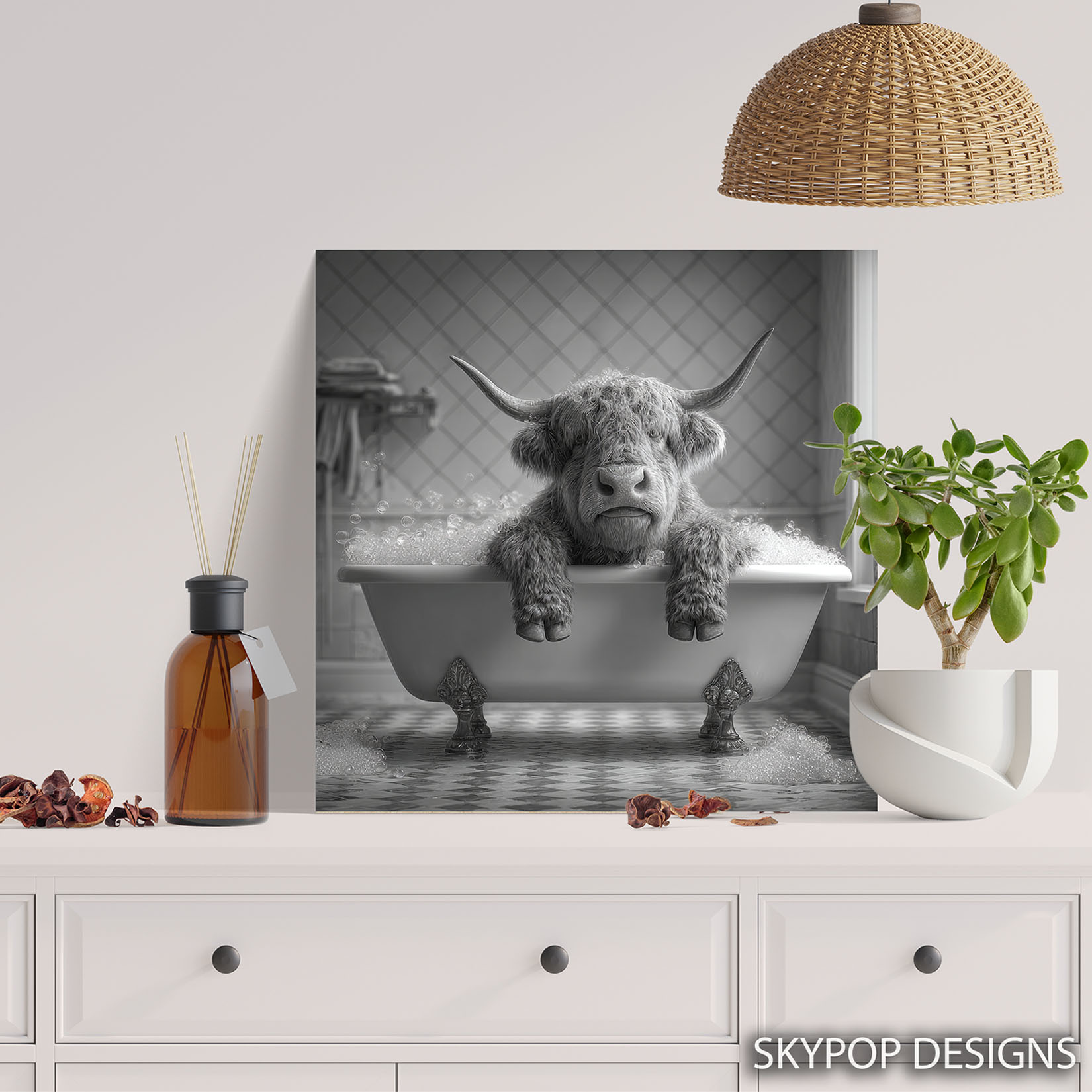 5.jpg Highland Cow Bath Art
