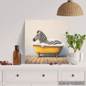 Zebra Bubble Bath Art