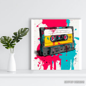 Retro Cassette Tape Art
