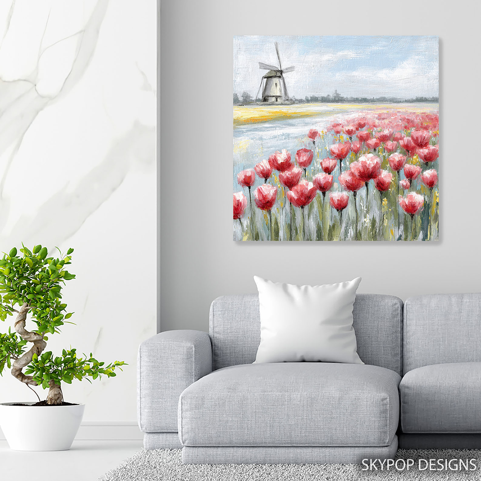5.jpg Poppy Field Windmill Art