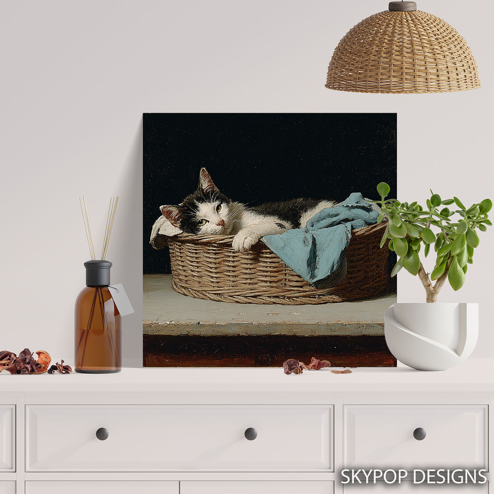 5.jpg Kitten Basket Art