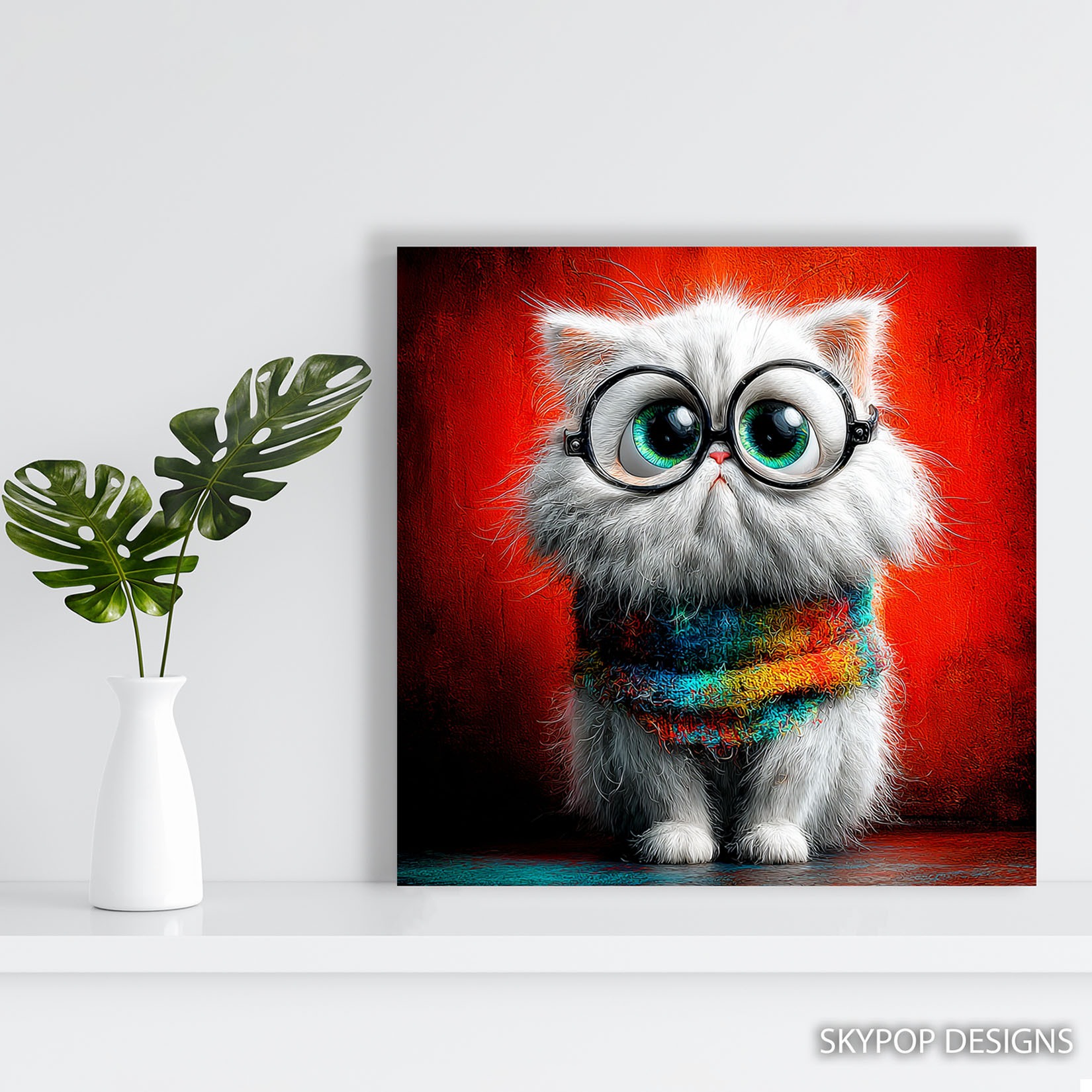 5.jpg Kitten With Glasses Art