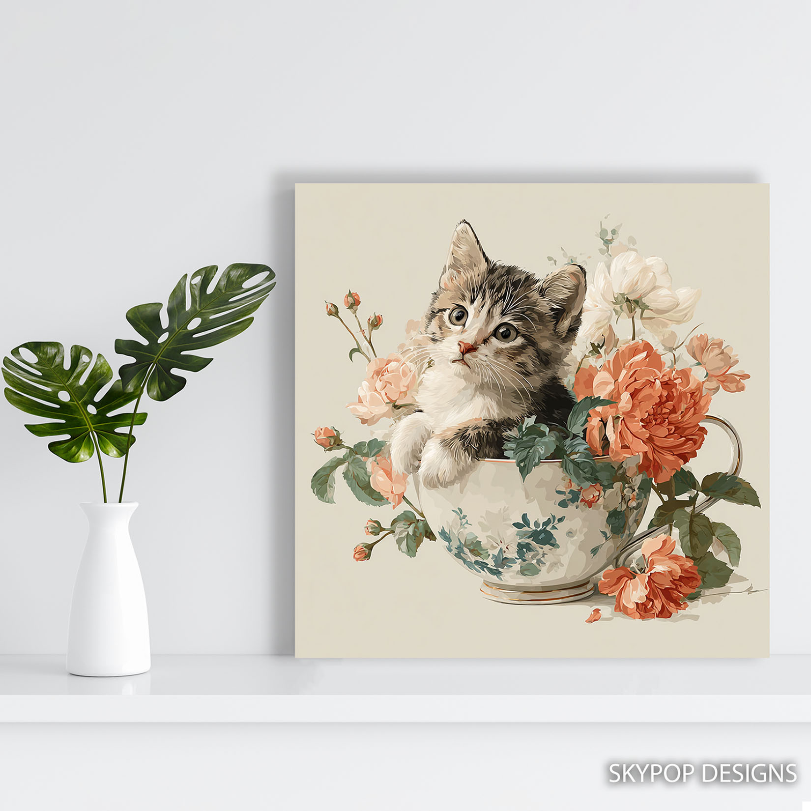 5.jpg Kitten Teacup Art