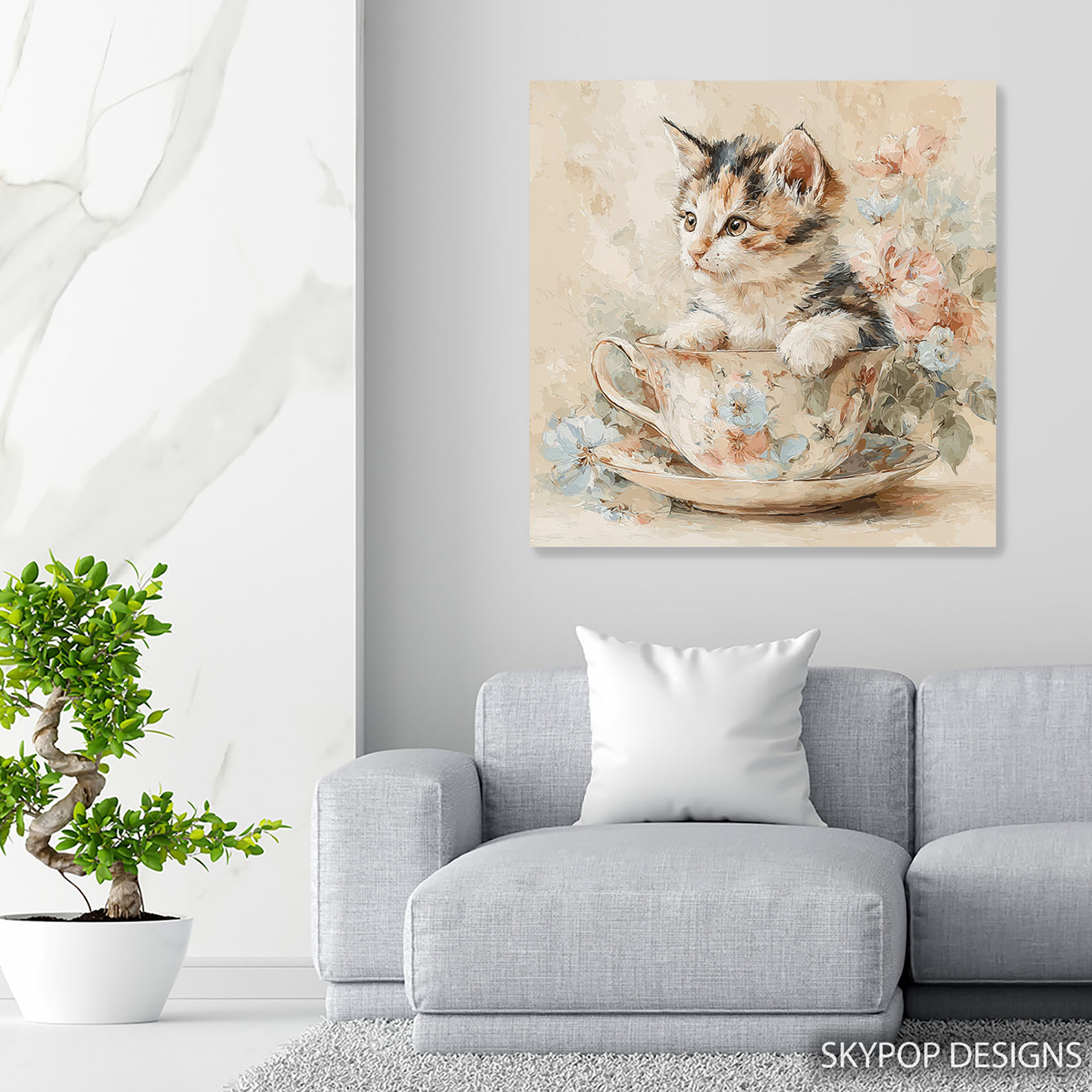 5.jpg Kitten in Teacup Art