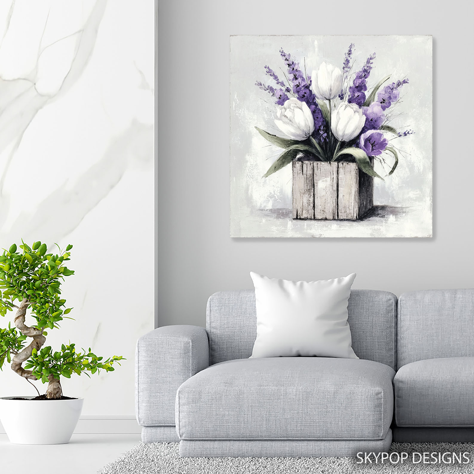 5.jpg Tulip Lavender Bouquet Art