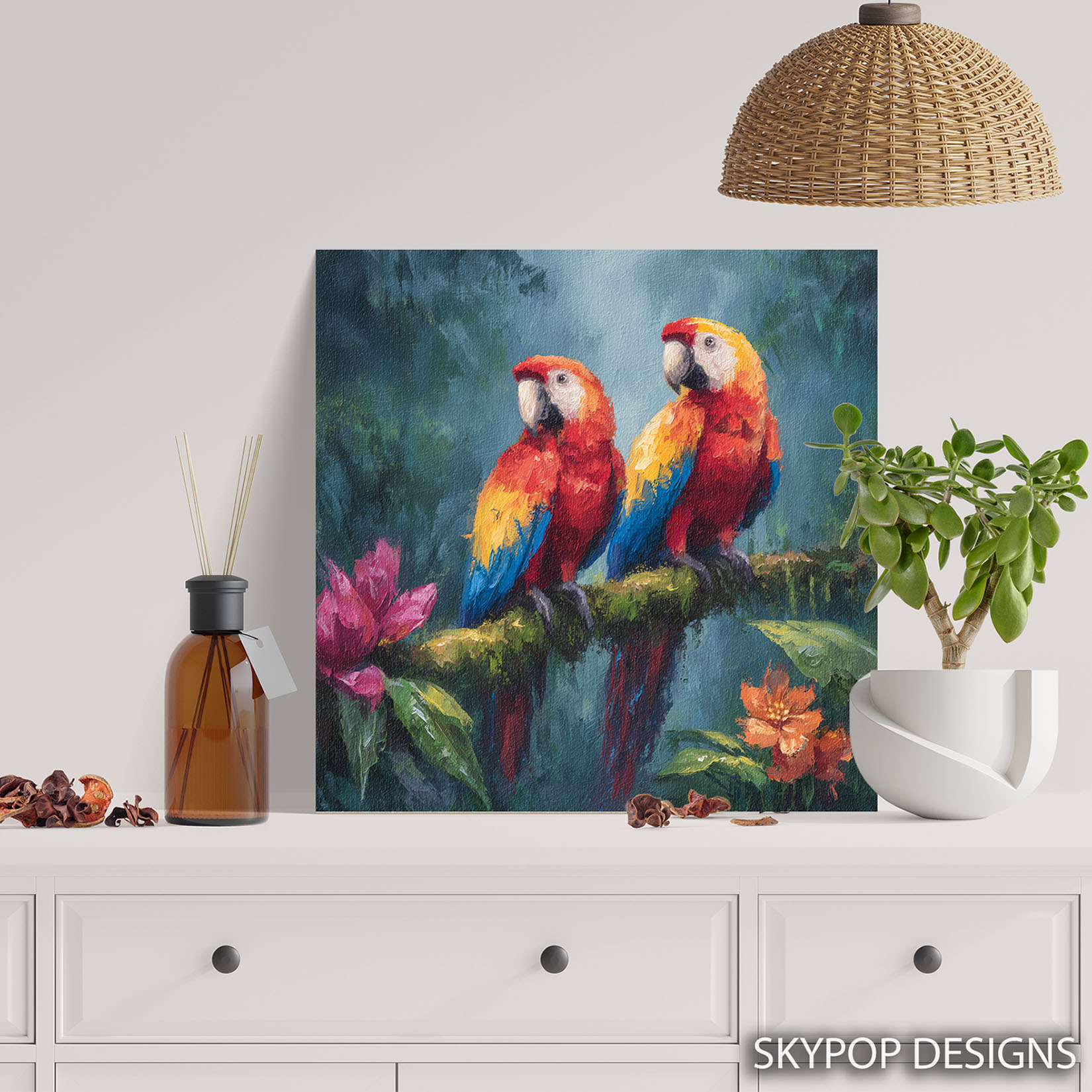5.jpg Macaw Pair Art