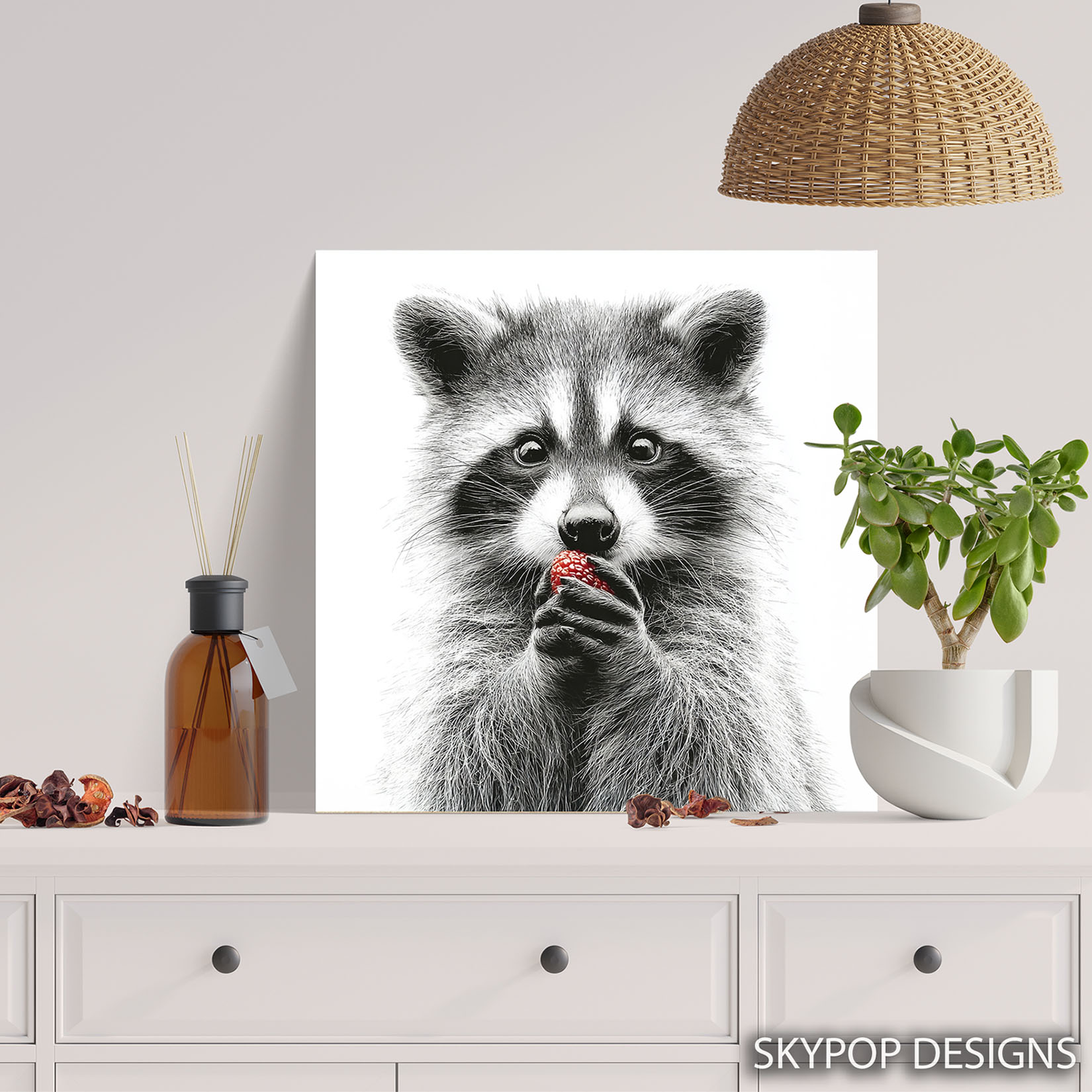 5.jpg Raccoon Berry Treat Art