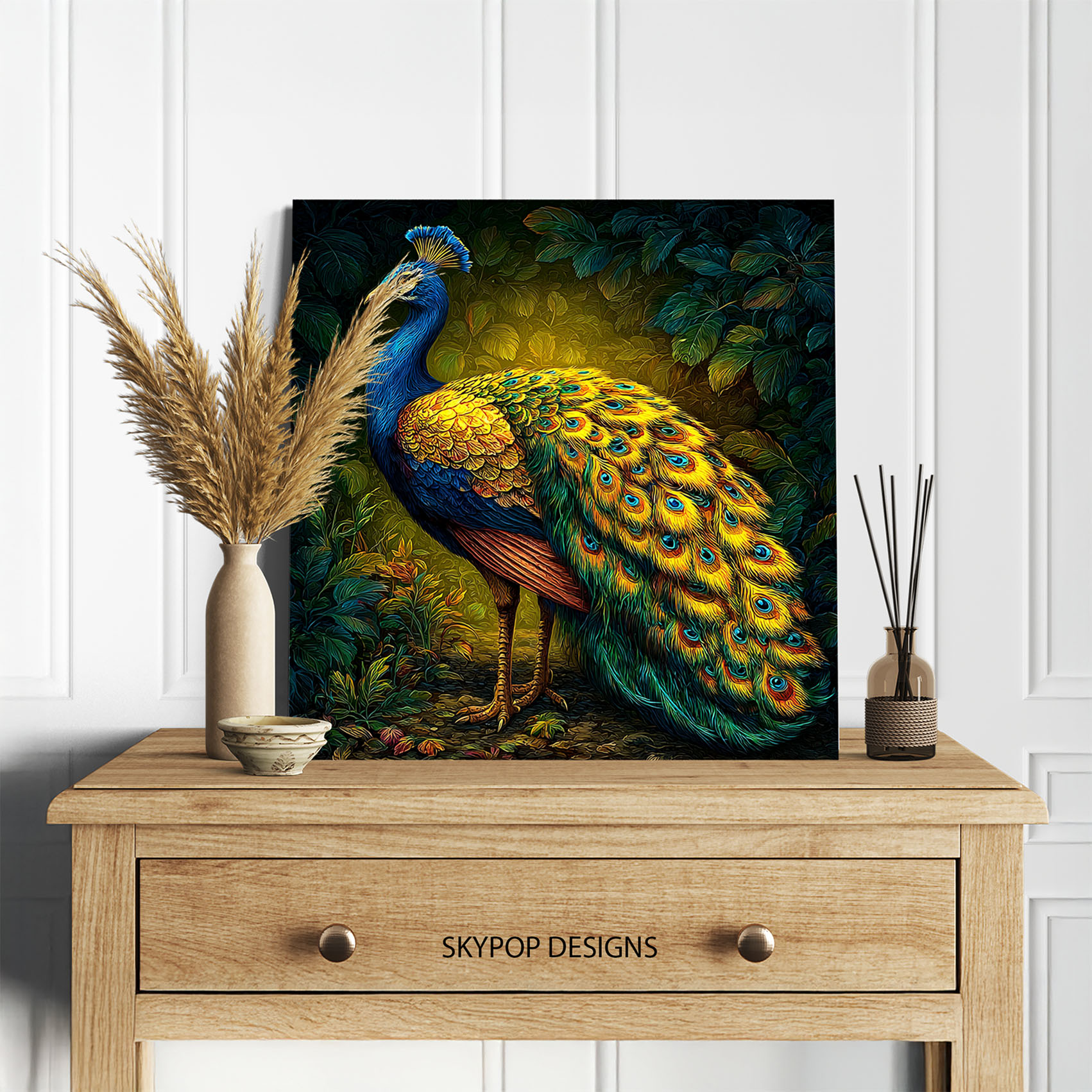 5.jpg Peacock Bird Art