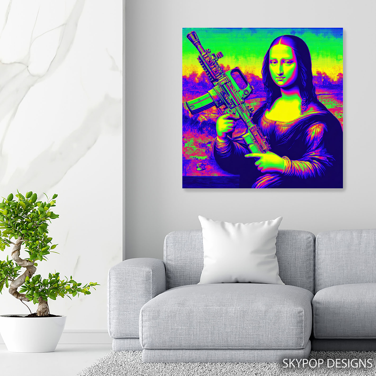5.jpg Mona Lisa With Gun Art