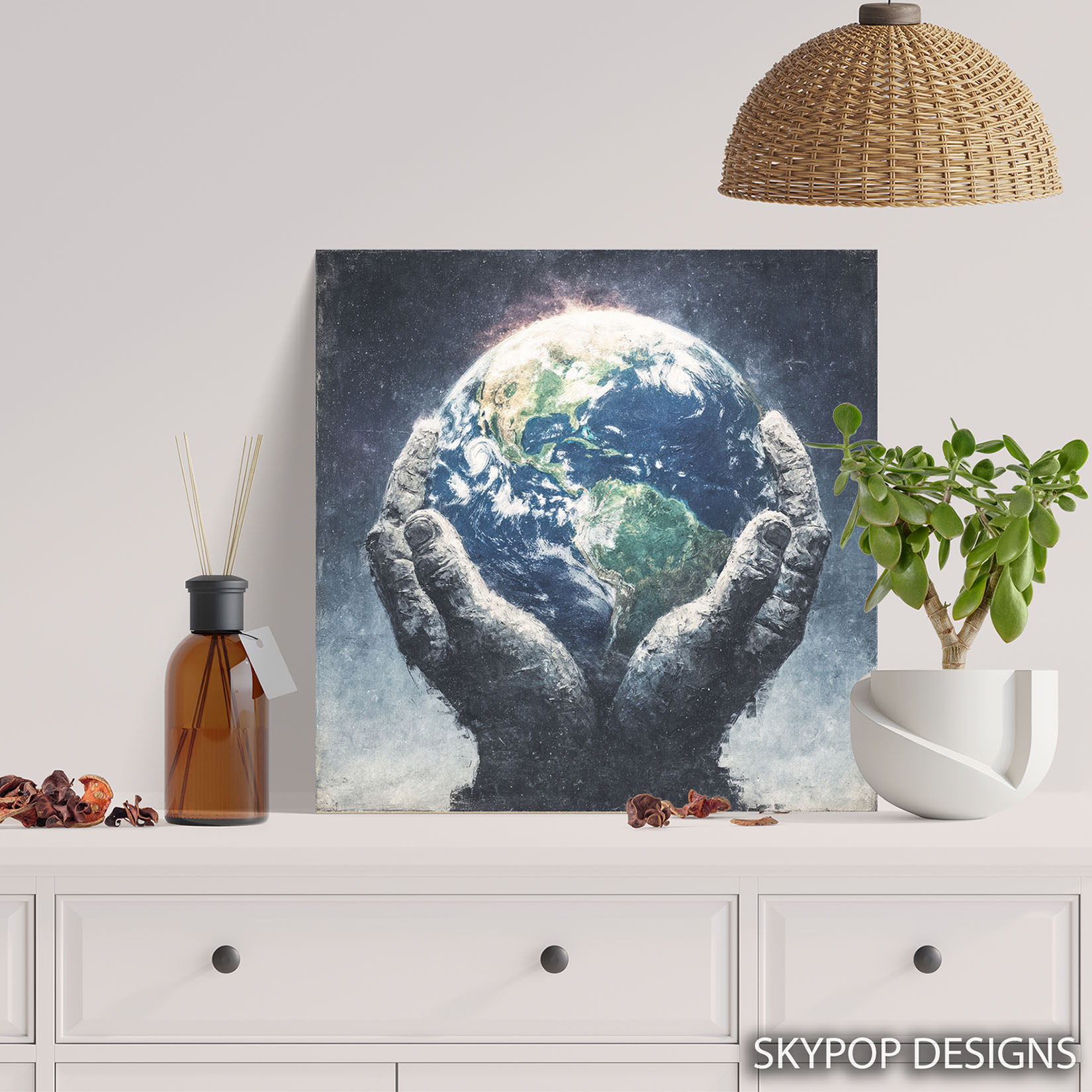 5.jpg Earth in Hands Wall Art