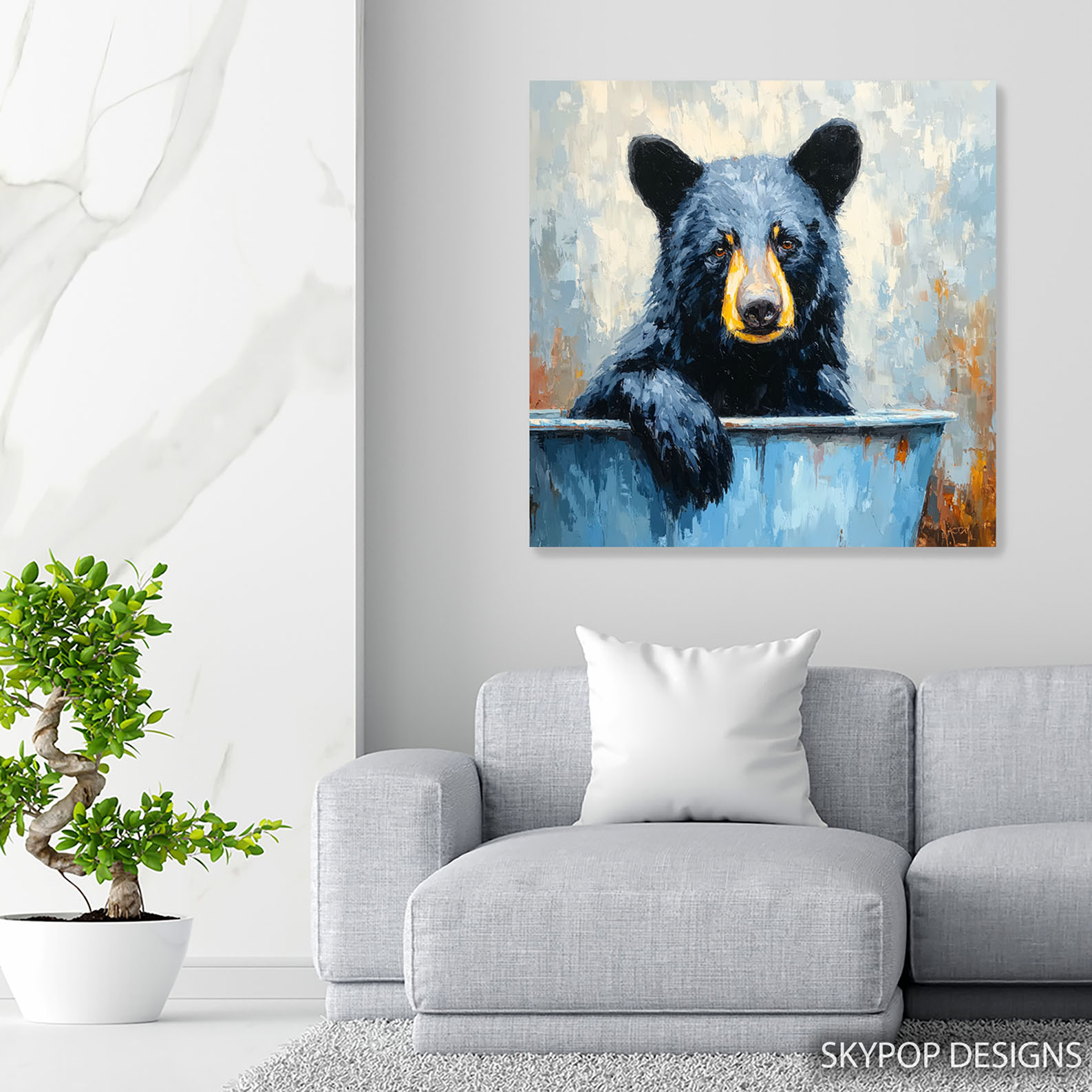 5.jpg Bear Bath Time Art