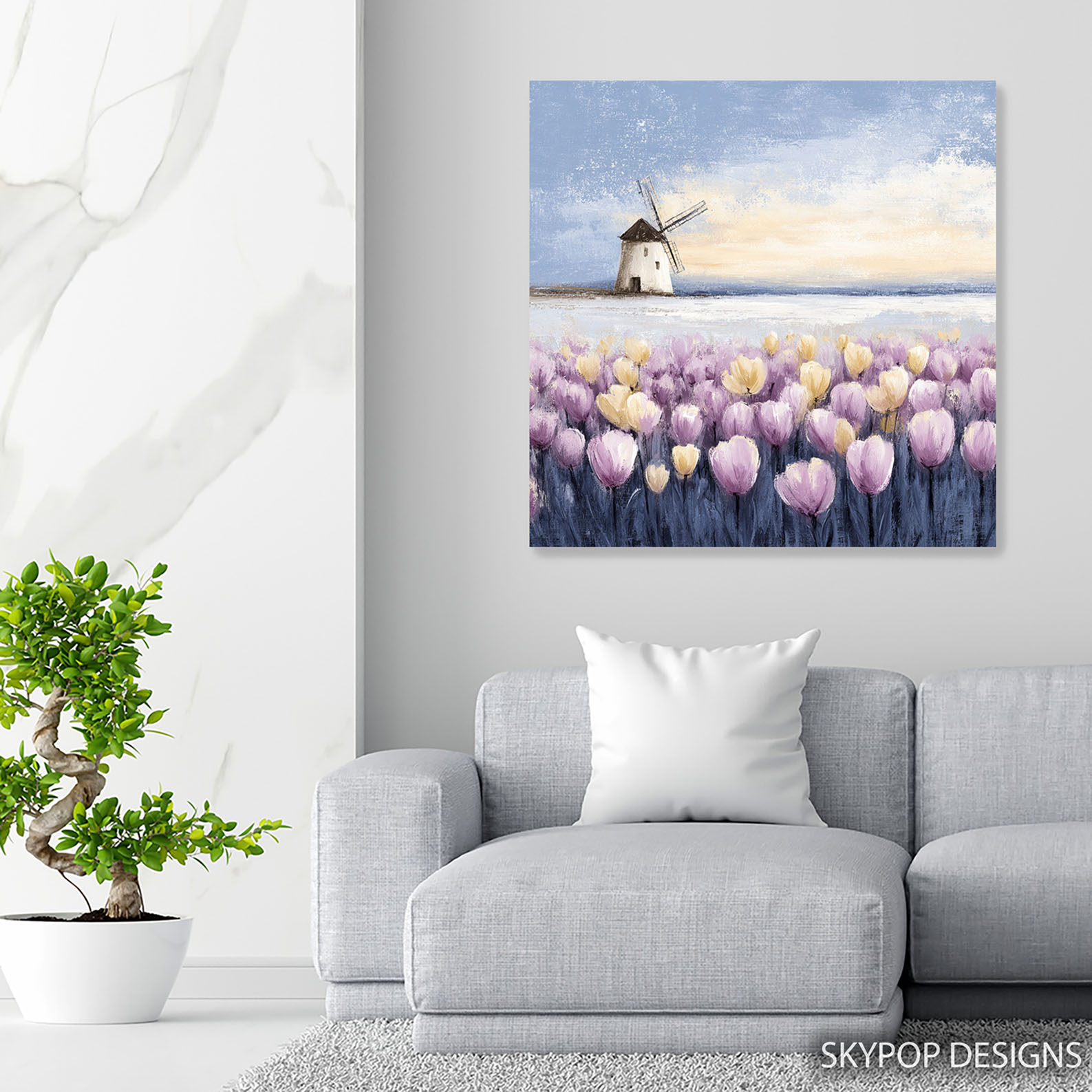 5.jpg Tulip Field Windmill Art
