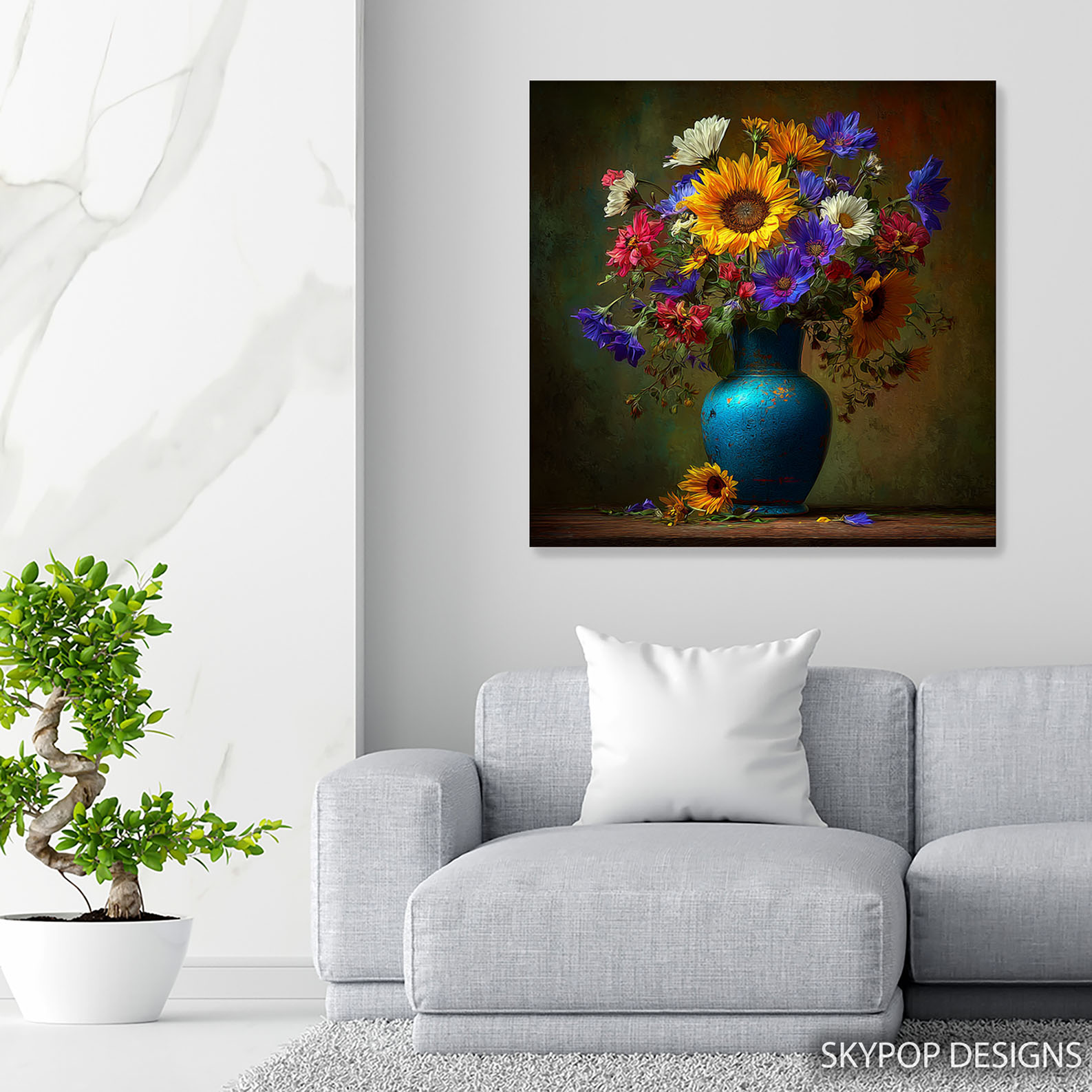 5.jpg Sunflower Daisy Cosmos Art