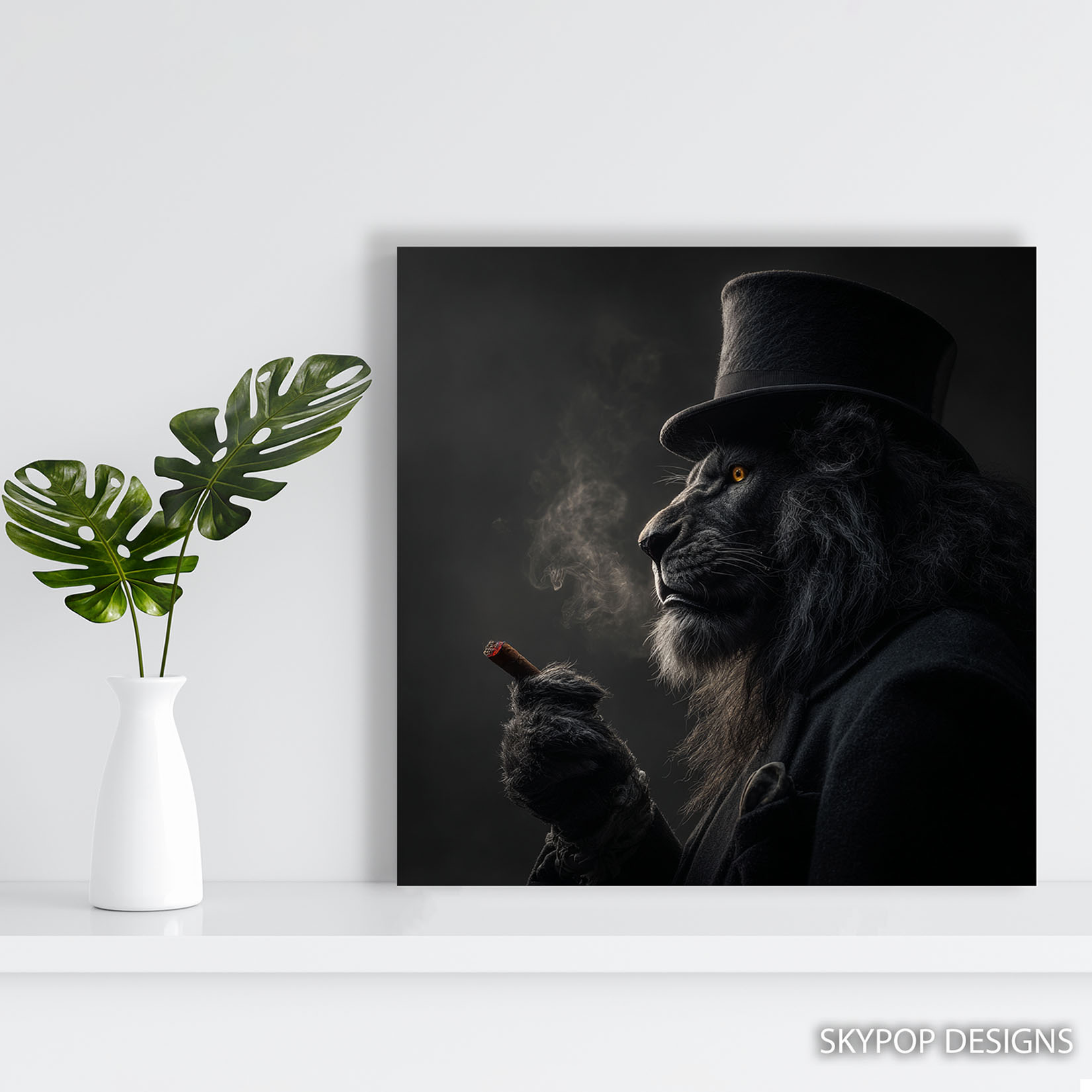 5.jpg Lion Smoking Art