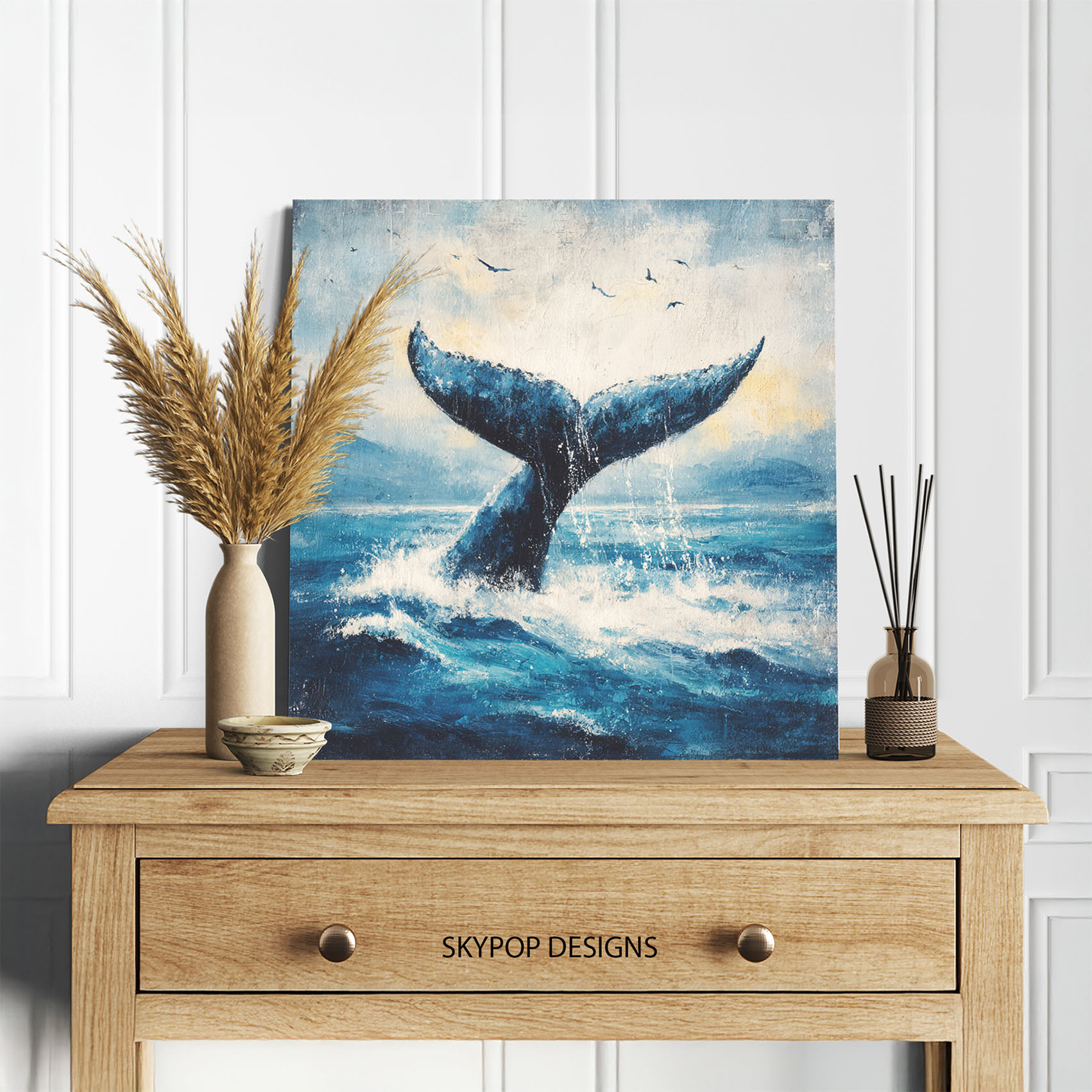 5.jpg Whale Tail Splash Art