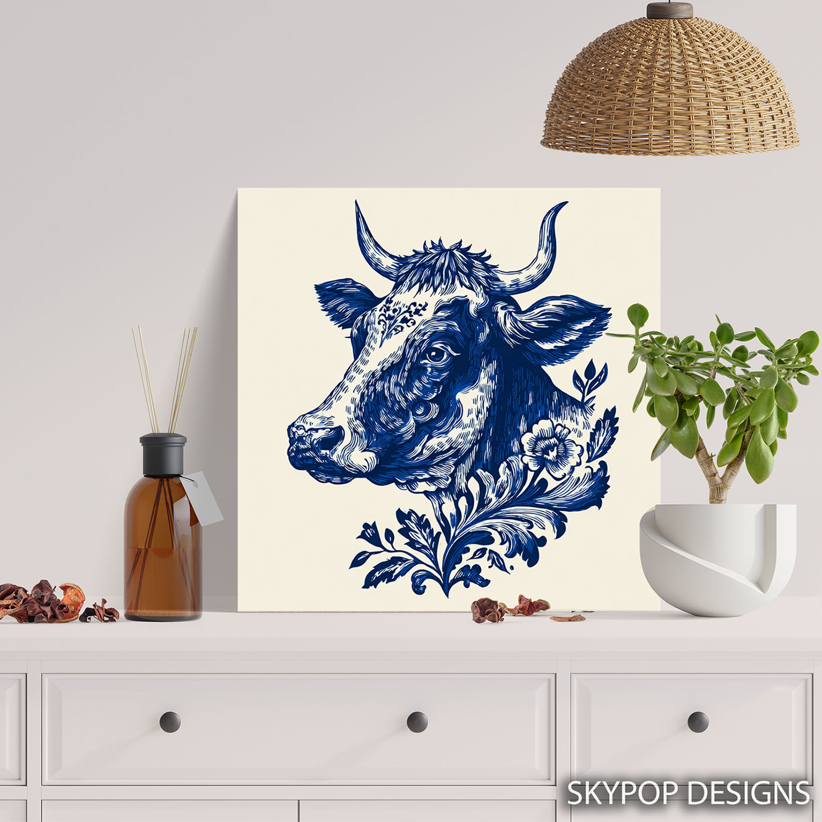 5.jpg Highland Cow Floral Art