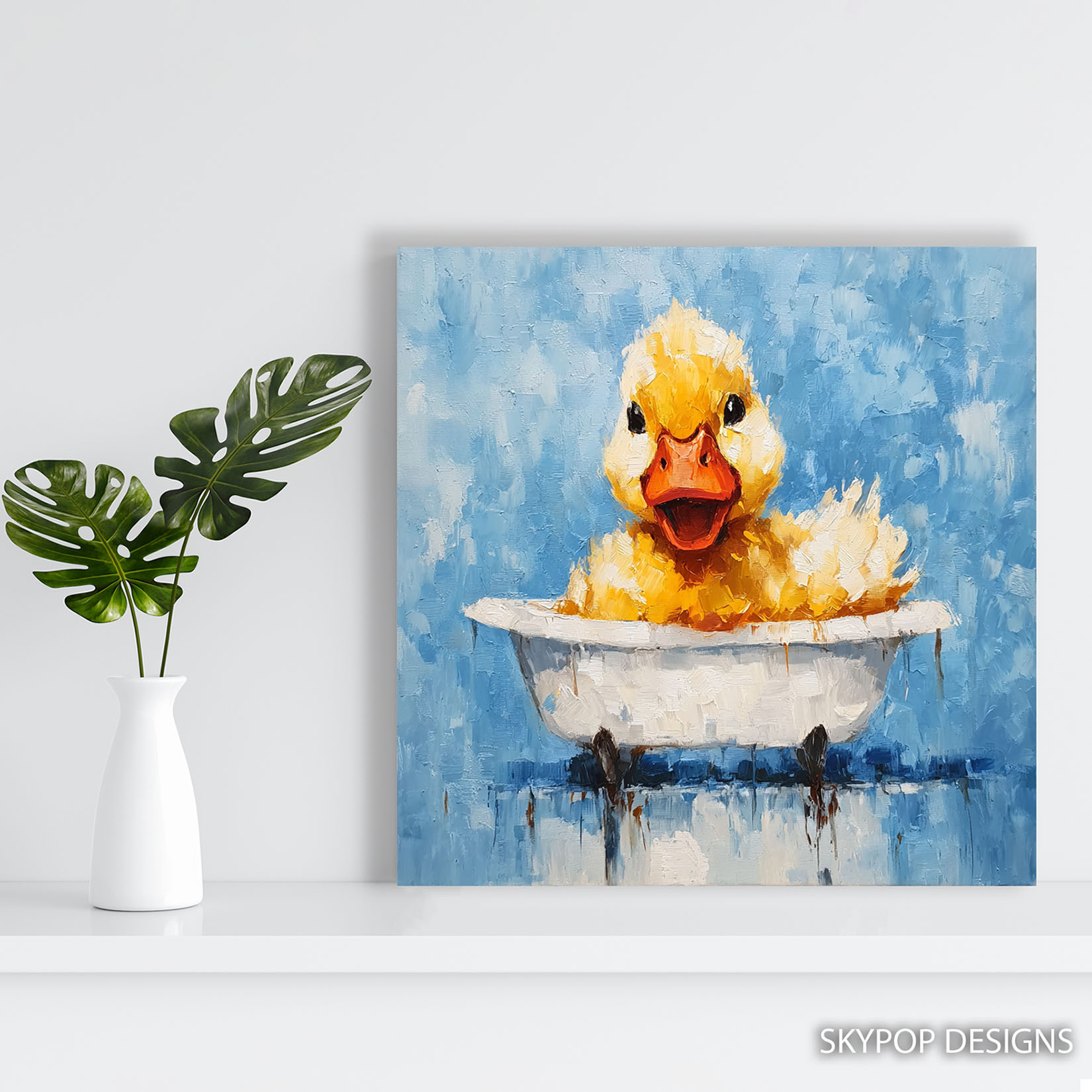 5.jpg Duckling Bath Time Art