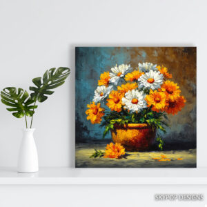 Vibrant Daisy Bouquet Art