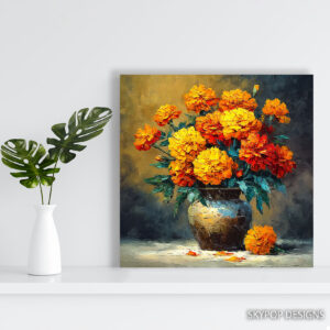 Marigold Bouquet Art