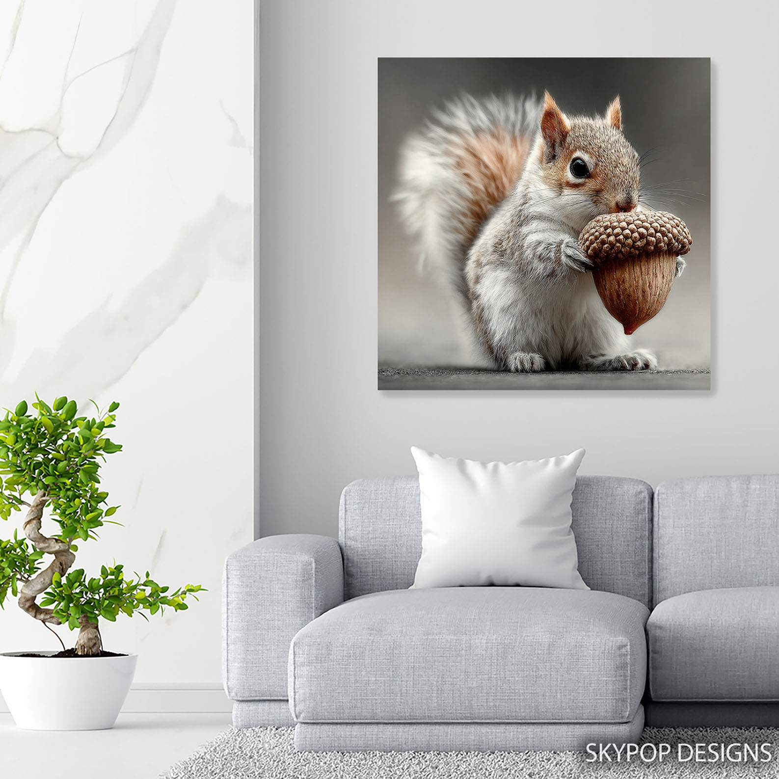 5.jpg Squirrel with Acorn Art
