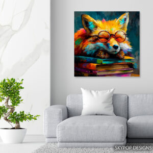 Fox Reading Art