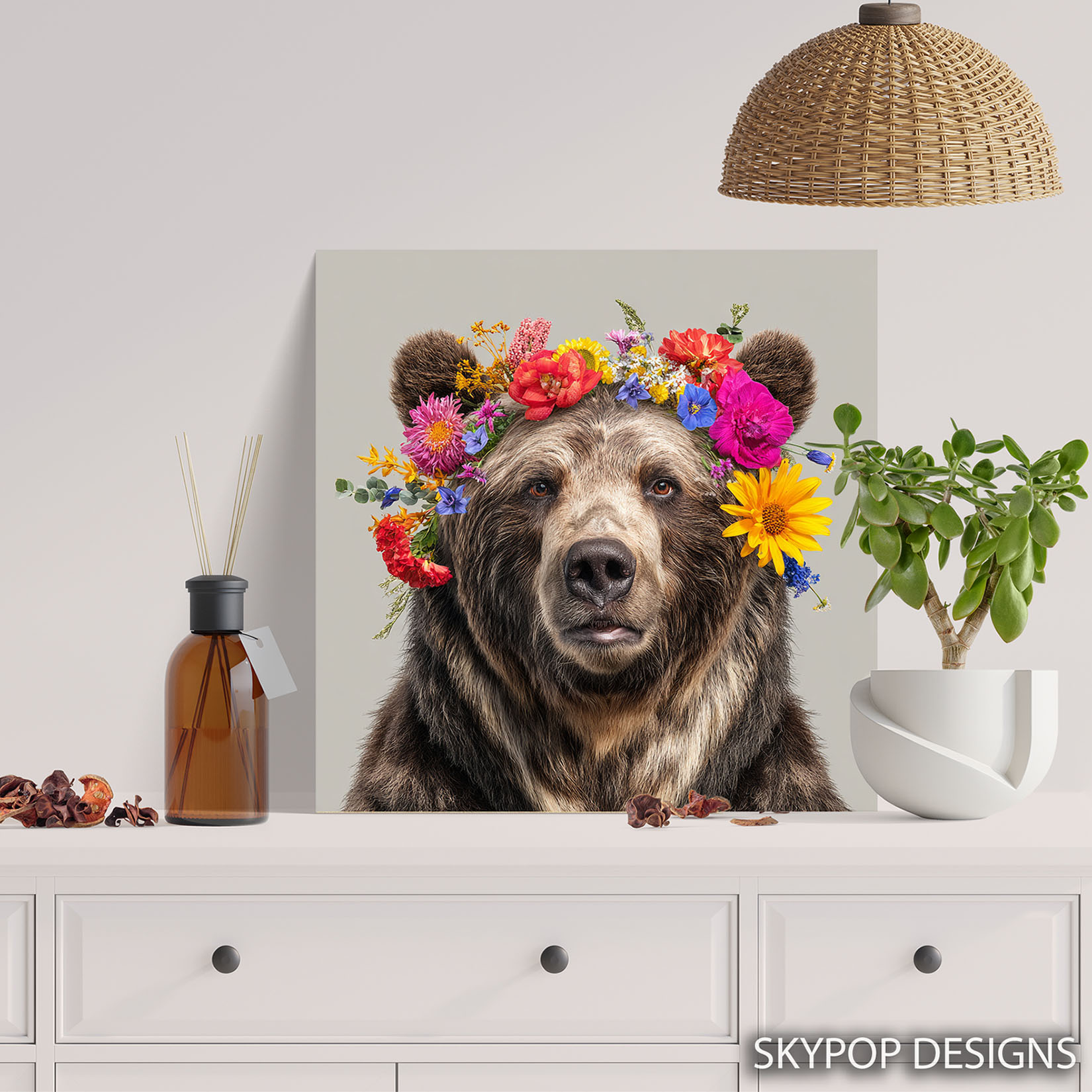 5.jpg Bear Flower Crown Art