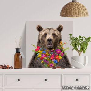 Bear With Flowers Art