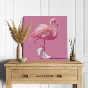 Flamingo Kicks Art