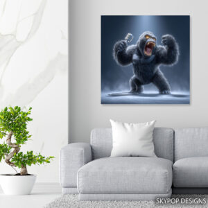 Gorilla Rock and Roll Art