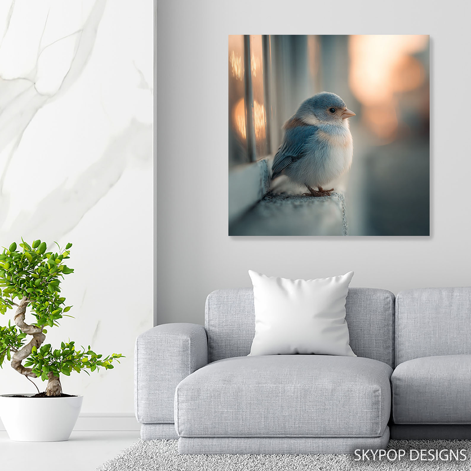 5.jpg Little Blue Bird Art