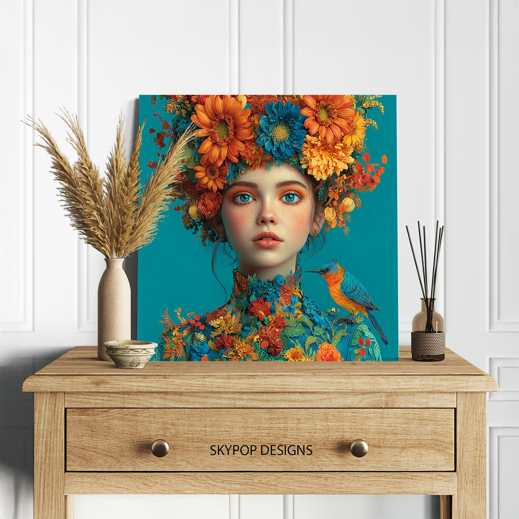 5.jpg Woman Bird Art