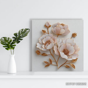Golden Peony Art