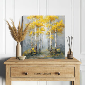 Golden Aspen Forest Art