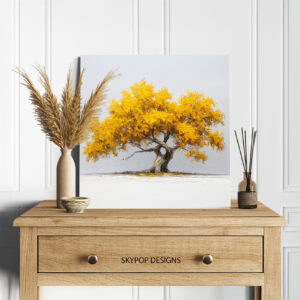 Golden Autumn Tree Art